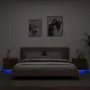 Image de Tables De Chevet Murales Avec Lumières Led 2 Pcs Chêne Fumé Vidaxl