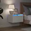 Image de Table De Chevet Murale Avec Lumières Led Blanc Vidaxl