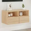 Image de vidaXL Meuble TV mural chêne sonoma 60x30x30 cm bois dingénierie 836858