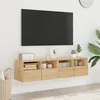 Image de Meubles Tv Muraux 2 Pcs Chêne Sonoma 60x30x30cm Bois Ingénierie Vidaxl