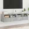 Image de Meubles Tv Muraux 2 Pcs Gris Béton 60x30x30cm Bois D'ingénierie Vidaxl