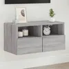 Image de vidaXL Meuble TV mural sonoma gris 60x30x30 cm bois dingénierie 836864