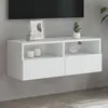 Image de Meuble Tv Mural Blanc 80x30x30 Cm Bois D'ingénierie Vidaxl