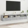 Image de vidaXL Meubles TV muraux 2 pcs gris béton 80x30x30cm bois dingénierie 836875
