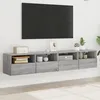 Image de Meubles Tv Muraux 2pcs Sonoma Gris 80x30x30cm Bois D'ingénierie Vidaxl