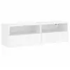 Image de Vidaxl meuble tv mural blanc 100x30x30 cm bois d'ingénierie