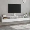 Image de vidaXL Meubles TV muraux 2 pcs blanc 100x30x30 cm bois dingénierie 836883