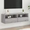 Image de Meuble Tv Mural Sonoma Gris 100x30x30 Cm Bois D'ingénierie Vidaxl