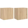 Image de Meubles Tv Muraux 2 Pcs Chêne Sonoma 40,5x30x40 Cm Vidaxl
