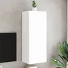 Image de Meuble Tv Mural Blanc 40,5x30x102 Cm Bois D'ingénierie Vidaxl