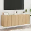 Image de Meubles Tv Muraux 2 Pcs Chêne Sonoma 60x30x41 Cm Vidaxl