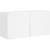 Image de Vidaxl meuble tv mural blanc 80x30x41 cm
