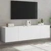 Image de vidaXL Meubles TV muraux 2 pcs blanc 80x30x41 cm 836953