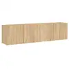 Image de Vidaxl meubles tv muraux 2 pcs chêne sonoma 80x30x41 cm