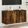 Image de Meuble Tv Mural Chêne Fumé 80x30x41 Cm Vidaxl