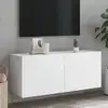 Image de Meuble Tv Mural Blanc 100x30x41 Cm Vidaxl
