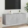 Image de Meuble Tv Mural Gris Béton 100x30x41 Cm Vidaxl