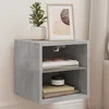 Image de Meubles Tv Muraux Et Lumières Led 2pcs Gris Béton 30x28,5x30 Cm Vidaxl
