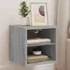 Image de Meuble Tv Mural Avec Lumières Led Sonoma Gris 30x28,5x30 Cm Vidaxl