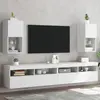 Image de Meubles Tv Avec Lumières Led 2 Pcs Blanc 30,5x30x60 Cm Vidaxl