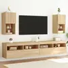 Image de Meubles Tv Avec Lumières Led 2 Pcs Chêne Sonoma 30,5x30x60 Cm Vidaxl