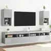 Image de Meubles Tv Avec Lumières Led 2 Pcs Gris Béton 30,5x30x60 Cm Vidaxl