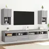 Image de Meubles Tv Avec Lumières Led 2 Pcs Sonoma Gris 30,5x30x60 Cm Vidaxl