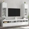 Image de Meubles Tv Avec Lumières Led 2 Pcs Blanc 30,5x30x90 Cm Vidaxl