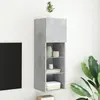 Image de Meuble Tv Avec Lumières Led Gris Béton 30,5x30x90 Cm Vidaxl