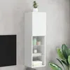 Image de vidaXL Meuble TV avec Lumières LED Armoire de Télévision Murale avec Rangement Meuble Télé Suspendu Salon Salle de Séjour 837015