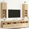 Image de vidaXL Meubles TV avec Lumières LED 2 pcs Armoires de Télévision Murales Meubles Télé avec Rangement Salon Salle de 837020