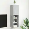 Image de Meuble Tv Avec Lumières Led Gris Béton 30,5x30x102 Cm Vidaxl