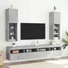 Image de Meubles Tv Avec Lumières Led 2 Pcs Gris Béton 30,5x30x102 Cm Vidaxl
