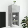Image de Meuble Tv Avec Lumières Led Gris Béton 40,5x30x90 Cm Vidaxl