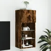 Image de Meuble TV - VIDAXL - Chêne fumé - 405x30x90 cm - Lumières LED RVB - Design mural