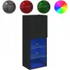 Image de Meuble Tv Avec Lumières Led Noir 40,5x30x102 Cm Vidaxl