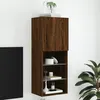 Image de vidaXL Meuble TV avec Lumières LED Armoire de Télévision Murale avec Rangement Meuble Télé Suspendu Salon Salle de Séjour 837063