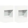 Image de Vidaxl meubles muraux avec lumières led pour tv 2 pcs blanc 40x30x60,5 cm