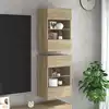 Image de Meubles Muraux Avec Lumières Led Pour Tv 2 Pcs Chêne Sonoma 40x30x60,5 Cm Vidaxl
