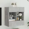 Image de Meuble Tv Mural Avec Lumières Led Gris Béton 58,5x30x60,5 Cm Vidaxl