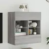 Image de Meuble Tv Mural Avec Lumières Led Sonoma Gris 58,5x30x60,5 Cm Vidaxl
