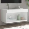 Image de Meuble Tv Avec Lumières Led Blanc 60x30x30 Cm Vidaxl