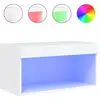 Image de Vidaxl meuble tv avec lumières led blanc 60x30x30 cm