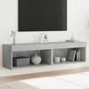Image de Meubles Tv Avec Lumières Led 2 Pcs Gris Béton 60x30x30 Cm Vidaxl