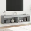 Image de vidaXL Meubles TV avec lumières LED 2 pcs gris béton 60x30x30 cm 837134