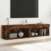 Image de Meubles Tv Avec Lumières Led 2 Pcs Chêne Fumé 60x30x30 Cm Vidaxl