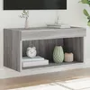 Image de Meuble Tv Avec Lumières Led Sonoma Gris 60x30x30 Cm Vidaxl
