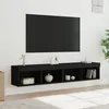 Image de Meubles Tv Avec Lumières Led 2 Pcs Noir 80x30x30 Cm Vidaxl