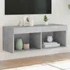Image de vidaXL Meuble TV avec Lumières LED Armoire de Télévision Murale avec Rangement Meuble Télé Suspendu Salon Salle de Séjour 837147