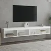 Image de vidaXL Meubles TV avec Lumières LED 2 pcs Armoires de Télévision Murales Meubles Télé Suspendus avec Rangement Salon 837156